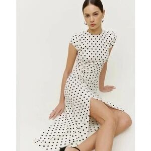 Reformation Frasier Midi Dress In Polka Dots